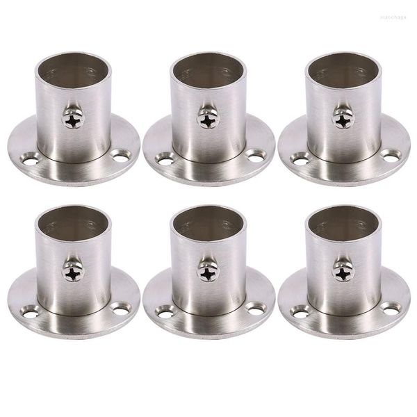 Ganchos 6X Closet Ropero 22Mm Dia Pipe Hanging Rail Rod End Support Bracket