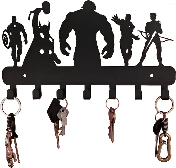 Crochets 7 Super Heros Mall Met Mety Key Holder Organisateur Hook Towl Kitchen Home