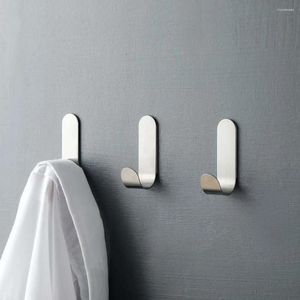 Hooks 8pcs/Lot roestvrijstalen muurhanger hoeden tas sleutellijm klassendeur houder keuken badkamer organizer opbergrek