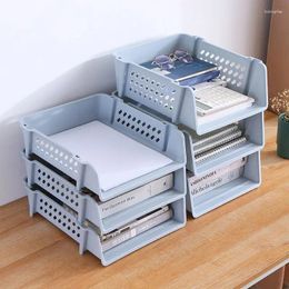 Crochets A4 multi-couche classeur organisateur Document papier support en plastique livre étagère support de rangement bureau papeterie boîte