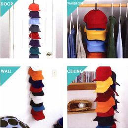 Hooks verstelbaar naadloos over deur haak touw hangende hoed honkbal cap rek houder organisator kleding handige accessoires hanger