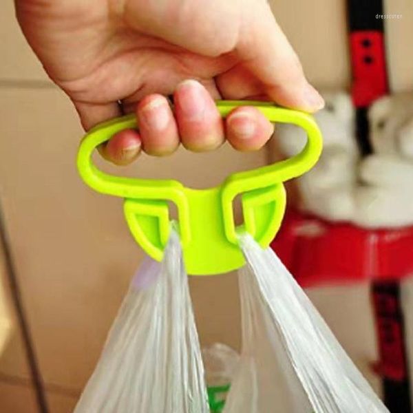 Ganchos Bolsa Asa de transporte Herramientas Perilla de plástico Transporte relajado Clips de compras Paquete de cocina Gadgets Utilidad