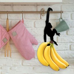 Crochets étagère de rangement banane forme créative bon crochet porteur antirouille sous-armoire cintre singe mur