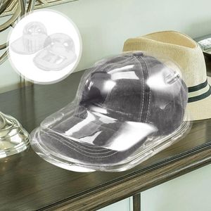 Boîte de rangement pour casquette de Baseball, crochets, protecteur de chapeau, présentoir en plastique transparent, monture de support