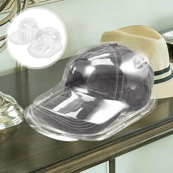 Ganchos para gorra de béisbol, caja de almacenamiento, Protector de sombrero, soporte de estante de exhibición de plástico transparente