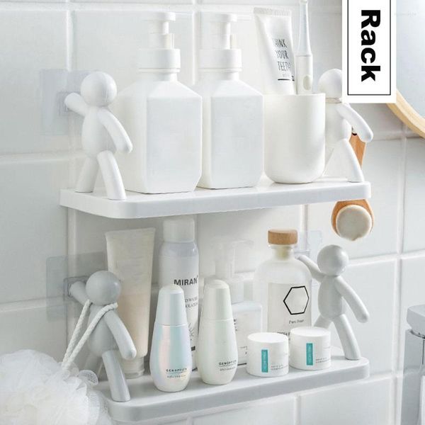 Crochets salle de bain auto-adhésif shampooing étagères douche serviette support de rangement cosmétique toilette organisateur décor à la maison cuisine articles divers