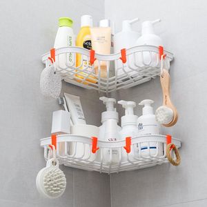 Hooks Bathroom Shelf Shower Shelves Shampoo Storage Rack Kitchen Holder Punch-Free Wall Mounted Organizer Accessories