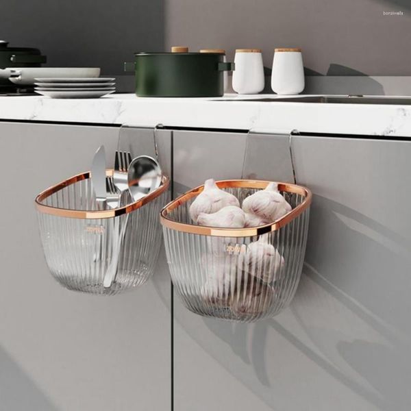 Ganchos estante de almacenamiento para baño colgante transparente sin perforaciones gran soporte de carga caja de pared de cocina montada en la pared