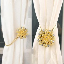 Hooks Big Flowers Design rideau boucle boucle magnétique diamant clip de punch suspendu accessoires accessoires de la maison
