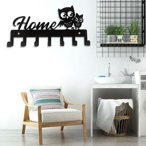 Crochets clé en métal noir pour entrée/cuisine/salle de bain/bureau/chambre à coucher mural porte-vêtements rangement cintre décoration