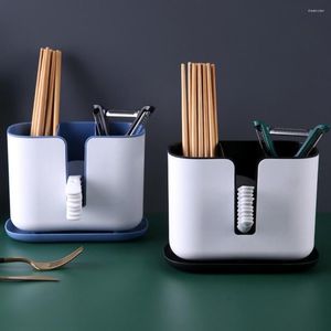 Ganchos Soporte para palillos Ahorro de espacio Desmontable Diseño de 3 compartimentos Encimera de cocina Utensilio Cuchara Tenedores Organizador Uso diario