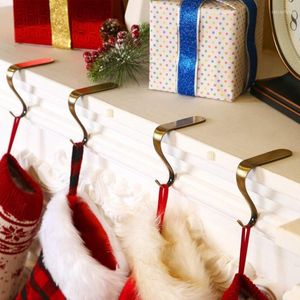 Hooks Christmas Decoration Jaar Xmas Kousenhouders open haard Mantel Hanger Metal Hanging Clip Home Prop Pendant