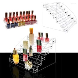 Hooks Clear 3/3/4/5/6/7 Lagen Acryl Make -up Organisator Lipstick Holder Display Rack Case Cosmetische nagellak Make -up Organizer Tool