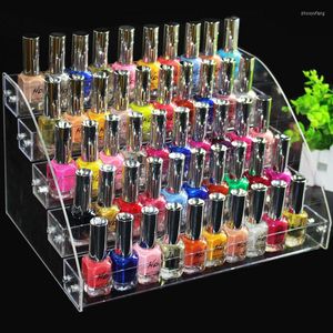 Hooks Clear 5 Letters Make -up nagellak Varnish Display Rack Lipstick Holder Desktop cosmetische gereedschappen opslagplank