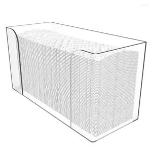 Crochets Distributeur de serviettes en papier de comptoir Porte-serviettes transparent adapté au pli en Z ou au pli multiple