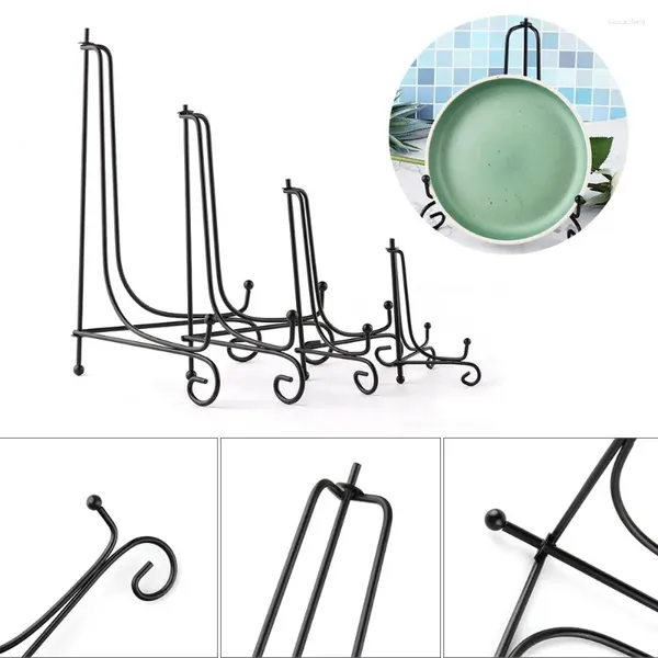 Hooks Craft Bracket Livre support po piédestal bol image photo noire de plaque de fer.