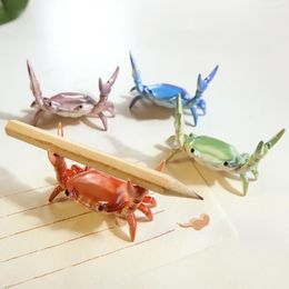 Crochets porte-stylo crabe créatif facile à tenir support de porte-stylo haltérophilie couleur vive décoration de bureau cadeau papeterie