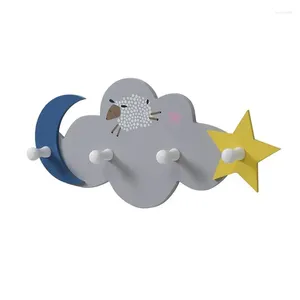 Haken creatieve schattige ster maan wolk vorm nagelvrij muur kleding kinderkamer decoratieve sleutel hangende hanger keuken opslag haak