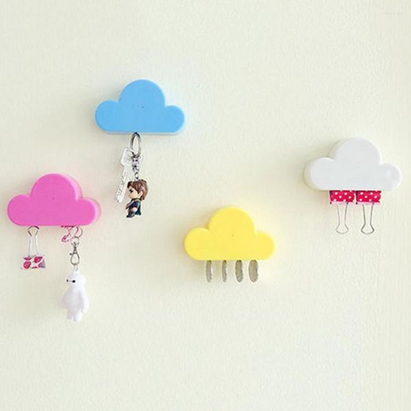Crochets créatifs maison supports de stockage porte-clés cintre forme de nuage aimant magnétique porte-clés décoration murale cadeau