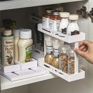 Hooks Creative Roterende Spice Rack Seasing Storage Holder Multifunctionele grote capaciteit Keukenorganisator voor kruidenfondsen