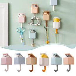 Haken schattige eekhoorn muur haak cartoon hanger voor sleutel paraplu handdoekdope dop jas badkamer organizer slaapkamer gemonteerde opslag