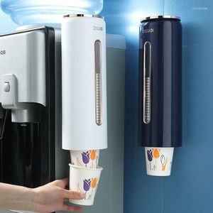 Hooks Wegwerp Paper Cup Holder Taker Light Luxury Tube Punch-Vrije wandgemonteerd water Dispenser Automatisch rek