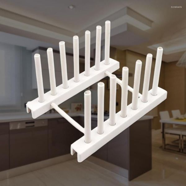 Crochets Drain Rack Séchage pour la cuisine polyvalente en train de découper le couvercle de couvercle en pot drainable 1pc