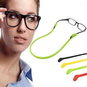 Ganchos de lentes de silicona elástica correas Gafas de sol Cadena Sports String Gases Anti-Slip String Soporto Cordón de banda