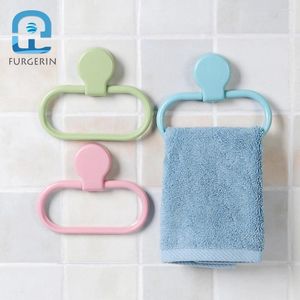 Crochets FURGERIN salle de bain porte-serviettes crochet cuisine étagère de rangement organisateur sans poinçonnage