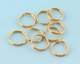 Hooks Gold Chaped Keyrings de 10 mm Redios de joyería redonda Mini Split For Key Chain Jump Hallazgos de cordones al por mayor