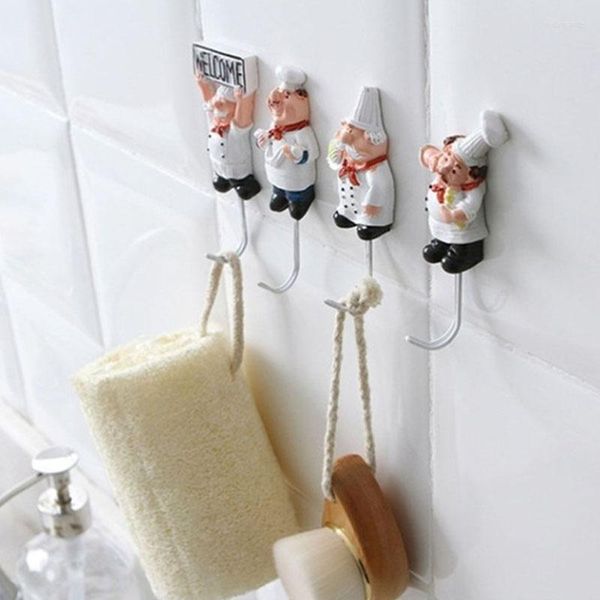 Crochets maison cuisine résine acier inoxydable crochet mur sans clou adhésif fort après la porte sans trace