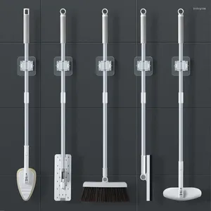 Hooks Home Storage Rack Self Adhesive No Foreling Anti Slip Mop and Broom Organizer Organizer Hanger Mur Murpool