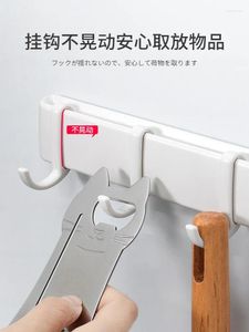 Haken Japanse haakschort magneet geen punch sticker rij keuken ijzerbeveiliging deur hangende koelkast kleding