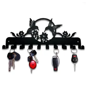 Hooks Horse porte-clés pour le rangement du support de montage mural avec 10 décor Black Art Metal Hanger et vêtements suspendus