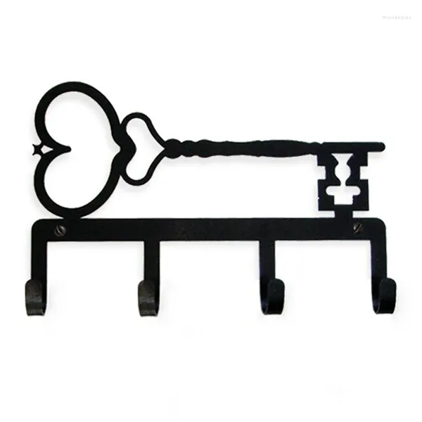 Ganchos de soporte de llave para la pared con 4 corazón decorativo vintage hermoso colgador de metal puerta de cocina almacén de cocina