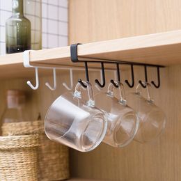 Haken keukenkast opslagrek plank hangende haak organisator kast kleding glas mok hanger deur borst borst