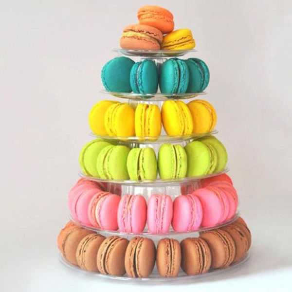 Crochets Cuisine Tool6 Tier Macaron Pyramide Macaron Tour Présentoir Pour Cupcake Fondant Gâteau Stands Décoration De Mariage