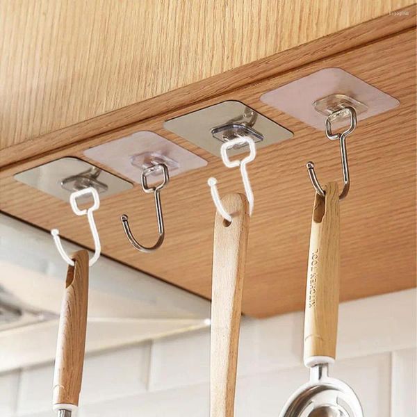 HOCKS CUITS MUR MUR TOUR TOUR FREE TRAPELESS IMPHERPORTHER Huile Épreuve de la touche Peste de rangement à poussière Adhesive Hanging Hook