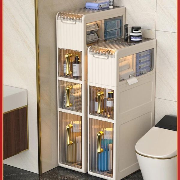 Crochets légers de luxe pour salle de bain, support de rangement, espace au sol, armoire étroite, côté toilette