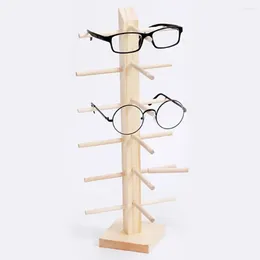 Ganchos de múltiples capas de madera de gafas de sol de madera
