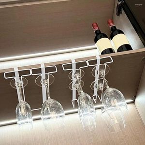 Ganchos Portavasos sin taladro para pared Estante para vino de acero inoxidable Colgador de vidrio montado en la pared que ahorra espacio para el hogar