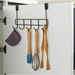 Crochets sur le cintre de porte de l'armoire 5 Rack d'organisateur - Crochet de la cuisine de la garde-robe