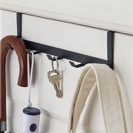 Ganchos sobre la puerta, 5 ganchos, organizador de baño para el hogar, estante para ropa, abrigo, sombrero, colgador de toallas, accesorios de cocina para baño, estantes de soporte RRA