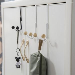 Crochets au-dessus de la porte Double cintre pour suspendre manteaux chapeaux vêtements cuisine salle de bain serviette crochet porte-clés