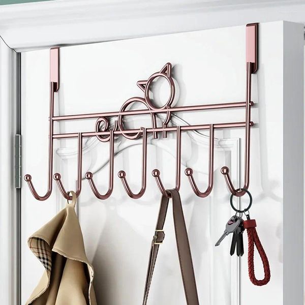 Ganchos sobre la puerta, organizador de baño para el hogar, estante para ropa, abrigo, sombrero, colgador de toallas, accesorios de cocina, soporte para colgar