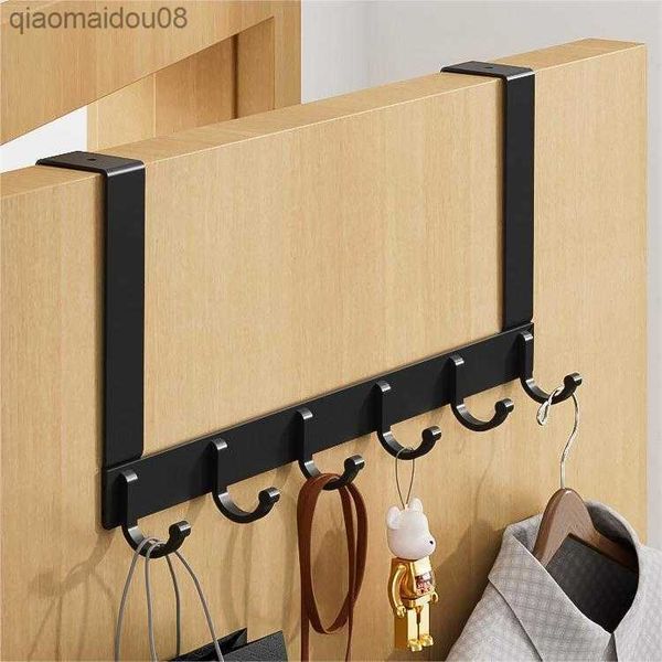 Ganchos sobre la puerta Hogar Baño Organizador Estante Ropa Abrigo Sombrero Toalla Percha Nuevo Baño Accesorios de cocina Titular Puerta Colgar L230704