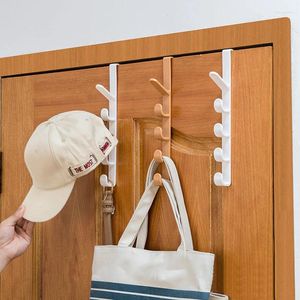 Crochets sur la porte en plastique rails étagères de chambre à coucher vêtements de cintre suspendus organisation de stockage à domicile pour sacs veste