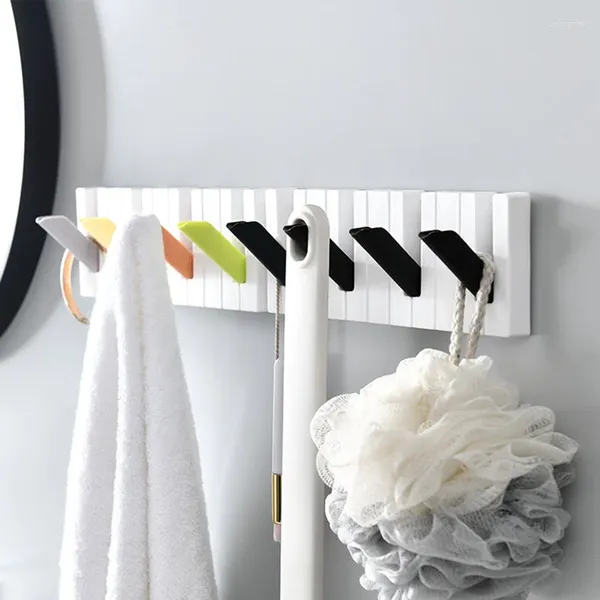 Hooks Piano Keyboard Hanger Ropa de plástico de la pared creativa simple