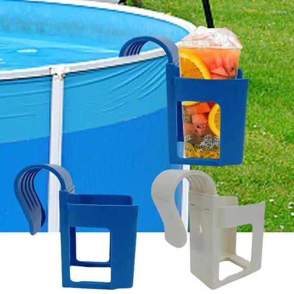 Ganchos portavasos junto a la piscina contenedor de piscina bebidas estante de almacenamiento de cerveza colgador de agua herramientas de soporte