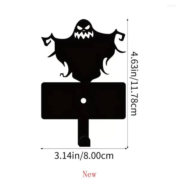 Ganchos promoción decoración de pared de Halloween abrigo llavero de Metal colgador de fantasma organizador montado en estante para correa de mascota judía